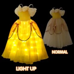 Belle Costume Girl Princess Dress Light Up Dress Glowing Party Dress Birthday Dress -Children Toys Sale main 05 c956a8f4 9f16 4338 a931 a693cd2d158f