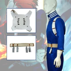 Adult Todoroki Shoto Costume Hero School Uniform Blue Jumpsuit Vest And Belt Full Set -Children Toys Sale main 06