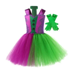 Girls Horror Clown Costume Crazy Joker Outfit Scary Purple Tutu Dress And Gloves For Dress Up Party -Children Toys Sale main 06 28ef5ebd ce86 4bb1 8567 e9852091a867