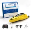 Kids Remote Control Boat 2.4G RC Rolling Stunt Boat Two Speeds Adjustable Speedboat