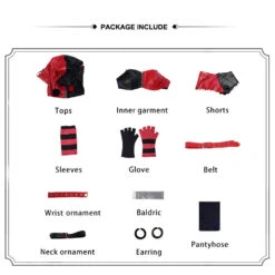 Adults Joker Harley Costume 2024 ISEKAI Sexy Outfit Black And Red Jacket Shorts Accessories Full Set -Children Toys Sale main 06 cc350664 012a 4b03 8e9c 64ed5c9fc83f