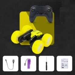 14KM/H RC Stunt Car 2.4G Double-sided Rolling 360° Rotation Car LED Light Letters Vehicle For Kids -Children Toys Sale main 08 2e75f418 8236 473c 94d4 6aa926712408