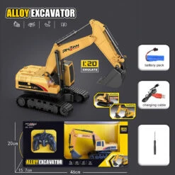 2.4G RC Excavator 1/20 Alloy RC Engineering Vehicles 6 Channels Excavator For Kids 13 2.4G RC Excavator 1/20 Alloy RC Engineering Vehicles 6 Channels Excavator For Kids -Children Toys Sale main 08 88314568 f634 4023 9fcd 90bff4311b71