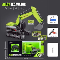 2.4G RC Excavator 1/20 Alloy RC Engineering Vehicles 6 Channels Excavator For Kids 12 2.4G RC Excavator 1/20 Alloy RC Engineering Vehicles 6 Channels Excavator For Kids -Children Toys Sale main 09 97d4cfef 60a8 4118 a1d1 1dc2e9025d42