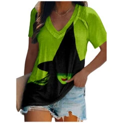 Women Wicked T-shirt The Witch Summer Tee Green Elphaba Costume For Adult -Children Toys Sale main 17 4b657f04 9912 4338 a50d 152ae03493a6