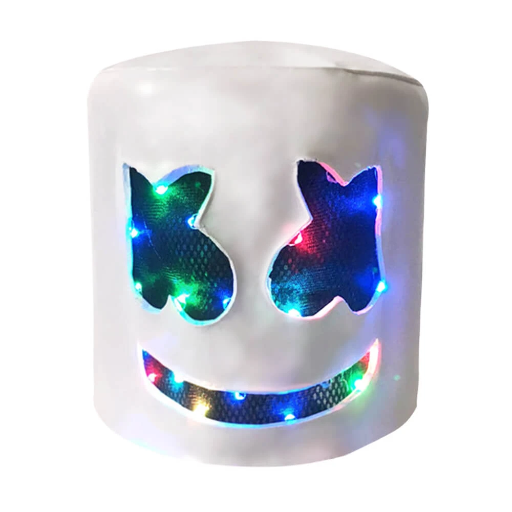 DJ Marshmallow Light-Up LED Helmet Luminous Glow Marshmallow Cosplay Accessory 1 DJ Marshmallow Light-Up LED Helmet Luminous Glow Marshmallow Cosplay Accessory