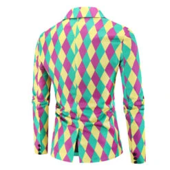 Men's Mardigra Outfit Fat Tuesday Carnival Party Tops Pants Vest And Accessories Suit Party Costume -Children Toys Sale mens mardi gras costume 1