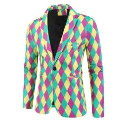 Men's Mardigra Outfit Fat Tuesday Carnival Party Tops Pants Vest And Accessories Suit Party Costume -Children Toys Sale mens mardi gras costume 8