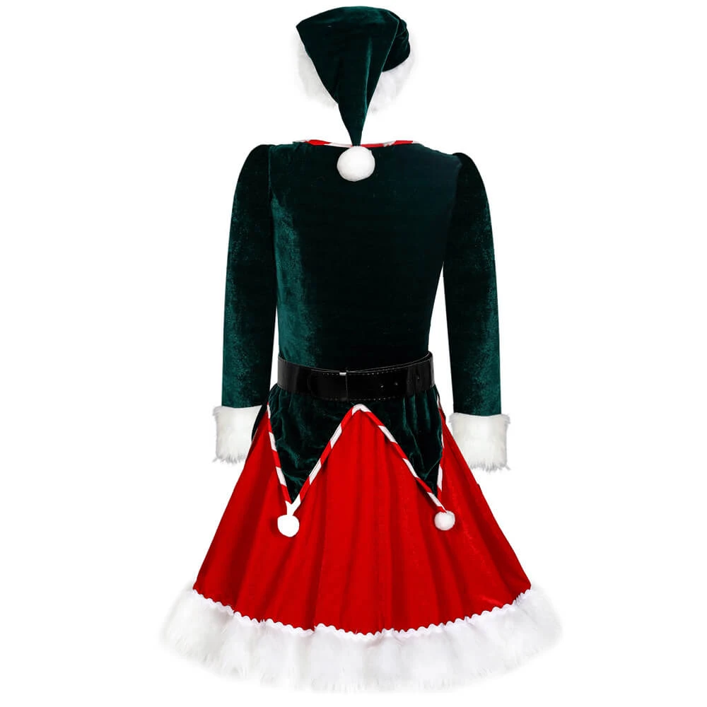 Mommy And Me Christmas Costume Kids And Mom Christmas Dress Hat And Socks Matching Set For Christmas Party 4 Mommy And Me Christmas Costume Kids And Mom Christmas Dress Hat And Socks Matching Set For Christmas Party - Image 4