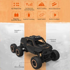 Kids 6 Wheels RC Car Reomote Control Monster Truck Dual Motors Two Speed Off-road Truck -Children Toys Sale off road rc cars trucks 8