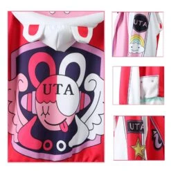 Uta Cosplay Costume Red Shanks's Daughter Jacket Dress Suit With Accessories Halloween Uniform Full Set -Children Toys Sale one piece red Uta costume 3