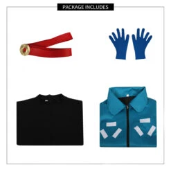 Mens Roronoa Cosplay Costume Egghead Island Blue Jumpsuit Coat And Gloves Full Set -Children Toys Sale one piece zoro costume