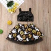 Baby Girls Halloween Party Outfit Pumpkin Sequin Top Skirt Cake Tutu Dress