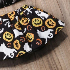 Baby Girls Halloween Party Outfit Pumpkin Sequin Top Skirt Cake Tutu Dress -Children Toys Sale product image 1091449668