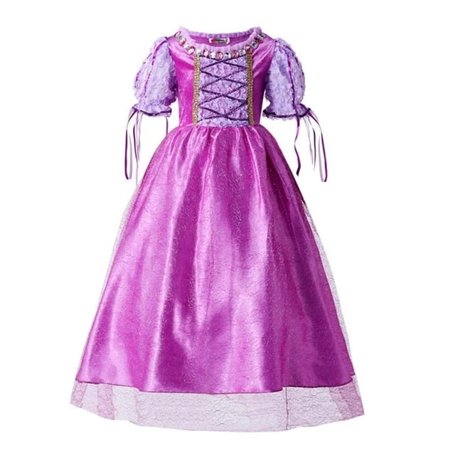 Girls Princess Dress Longest Hair Princess OutfitFairy Tales Cosplay Costume 2 Girls Princess Dress Longest Hair Princess OutfitFairy Tales Cosplay Costume - Image 2