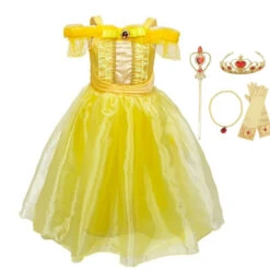 Girls Sleeveless Ball Gown Dress Beast Princess Costume Halloween Cosplay -Children Toys Sale product image 1102133398