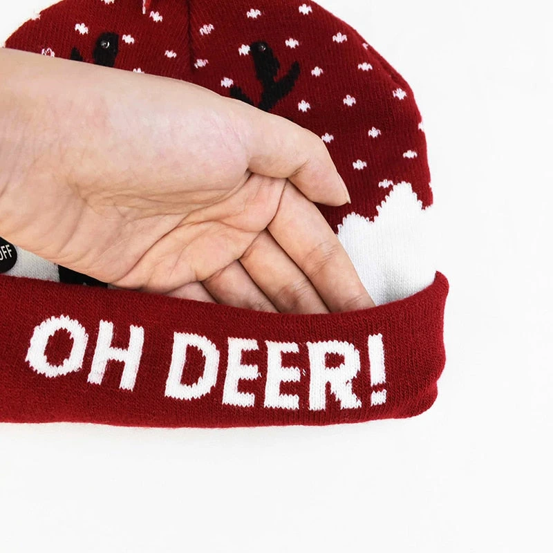 Christmas LED Hat Light Up Knitted Beanie Holiday Hat, Best Christmas Gift For Kids Adults 3 Christmas LED Hat Light Up Knitted Beanie Holiday Hat, Best Christmas Gift For Kids Adults - Image 3