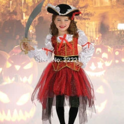 Girls Halloween Christmas Pirate Party Cosplay Costume 8 Girls Halloween Christmas Pirate Party Cosplay Costume -Children Toys Sale product image 211278515