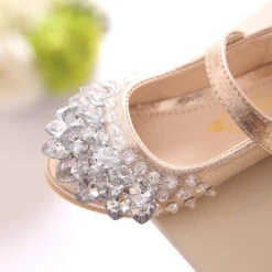 Heart Rhinestone Girls Princess Shoes Leather Dance Party Princess Shoes -Children Toys Sale product image 441692037