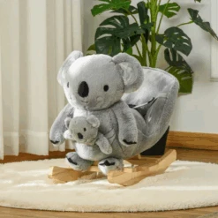 Baby Ride-On Rocking Horse Koala Rocker With Realistic Sounds For Children 18-36 Months -Children Toys Sale qaba kids ride on rocking horse koala shaped rocker with realistic sounds for children 18 36 months 7