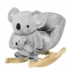 Baby Ride-On Rocking Horse Koala Rocker With Realistic Sounds For Children 18-36 Months -Children Toys Sale qaba kids ride on rocking horse koala shaped rocker with realistic sounds for children 18 36 months 9