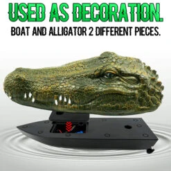 RC Boat With Alligator Head 2.4GHz Scary Funny Crocodile Remote Control Boat Prank Toy For Children -Children Toys Sale rc boat 2 in 1 crocodile head boat 3