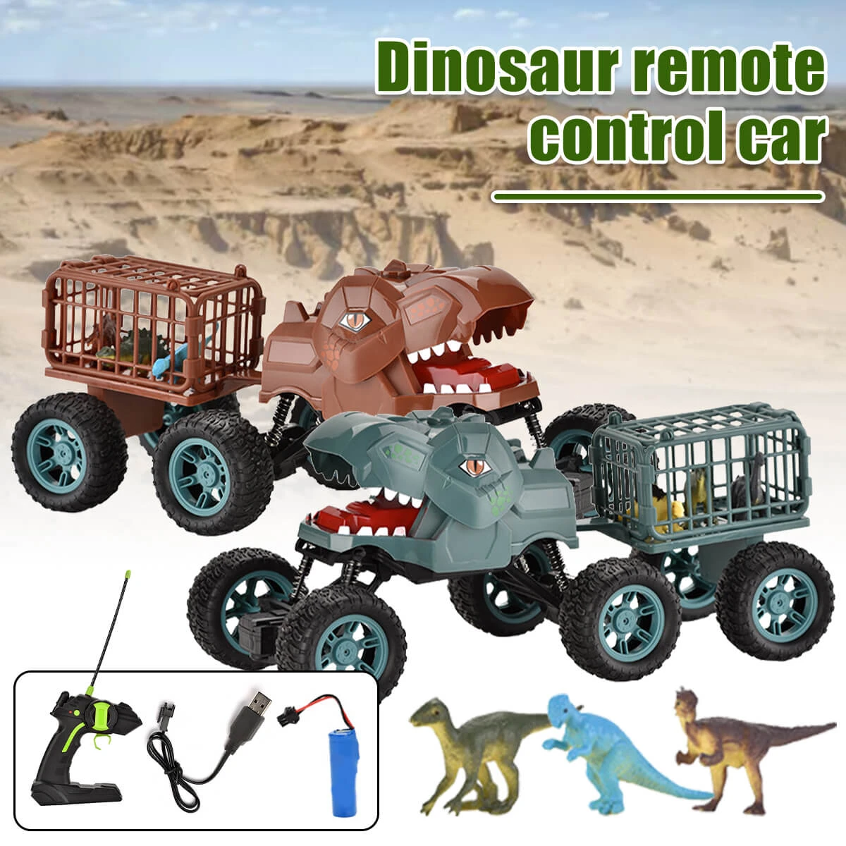 6WD RC Dinosaur Car Remote Control Carrier Truck Dinosaur Toy With Small Dinos For Children Kids Gift 8 6WD RC Dinosaur Car Remote Control Carrier Truck Dinosaur Toy With Small Dinos For Children Kids Gift - Image 8