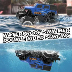 Amphibious RC Car 1/16 Remote Control Off-Road Waterproof Vehicle RC Monster Truck -Children Toys Sale remote control amphibious car 12