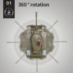 Remote Control Tank RC Vehicle Full-Function Stunt Car With Movable Turret For Kids -Children Toys Sale remote control battle tank 7