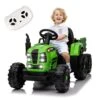Childrens Ride On Tractor With Trailer 2 In 1 Remote Control 12V Power Wheels Tractor Kids Ride On Toys