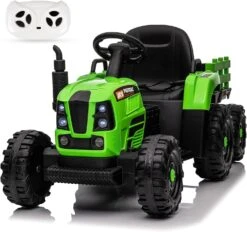 Childrens Ride On Tractor With Trailer 2 In 1 Remote Control 12V Power Wheels Tractor Kids Ride On Toys -Children Toys Sale remote control childrens Ride on Tractor 5