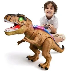 Kids RC Dinosaur Toy Remote Control Dinosaur T-Rex With LED Light Up, Walking & Roaring Realistic Dinosaur Toys -Children Toys Sale remote control dinosaur Toys for kids