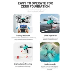 RC Drone With Dual Camera Foldable FPV Quadcopter For Beginners 360 Degrees Rotation Stunt Flying Toy -Children Toys Sale remote control drone with dual camera 1