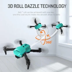 RC Drone With Dual Camera Foldable FPV Quadcopter For Beginners 360 Degrees Rotation Stunt Flying Toy -Children Toys Sale remote control drone with dual camera 11