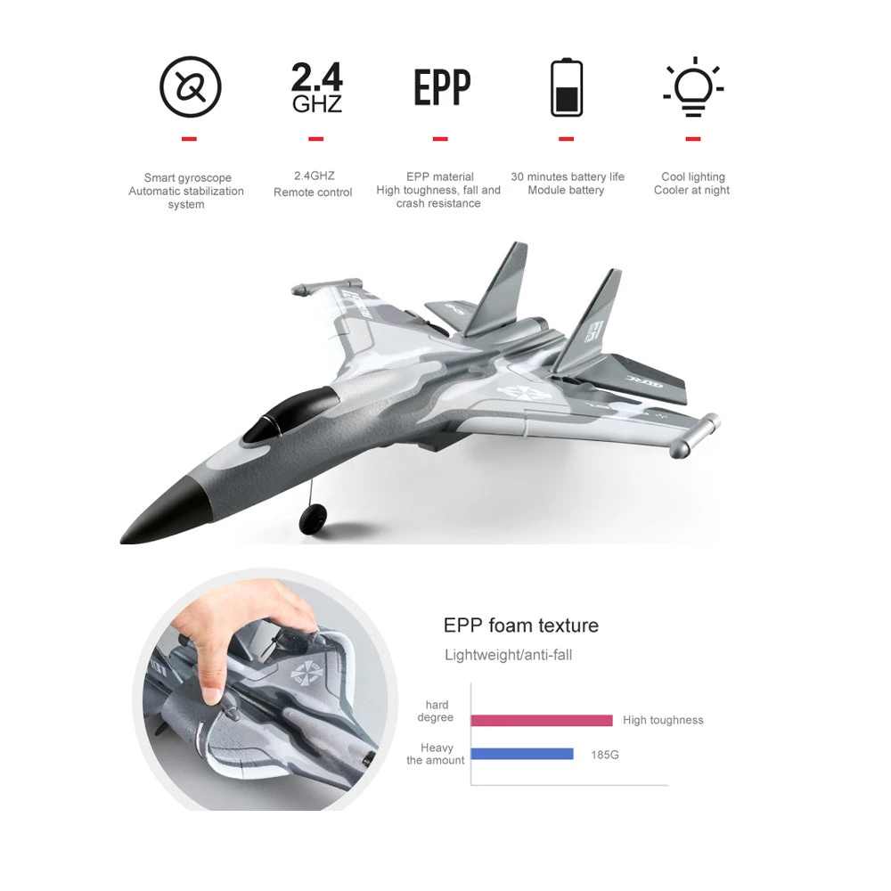 12.4'' RC G1 Fighter Jet Remote Control EPP Airplane 2.4GHz RC Aircraft For Kids And Beginners 6 12.4'' RC G1 Fighter Jet Remote Control EPP Airplane 2.4GHz RC Aircraft For Kids And Beginners - Image 6