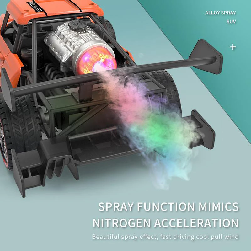 Alloy Spray RC Car Remote Control Mist Spray High Speed Stunt Car With LED Light 11 Alloy Spray RC Car Remote Control Mist Spray High Speed Stunt Car With LED Light - Image 11