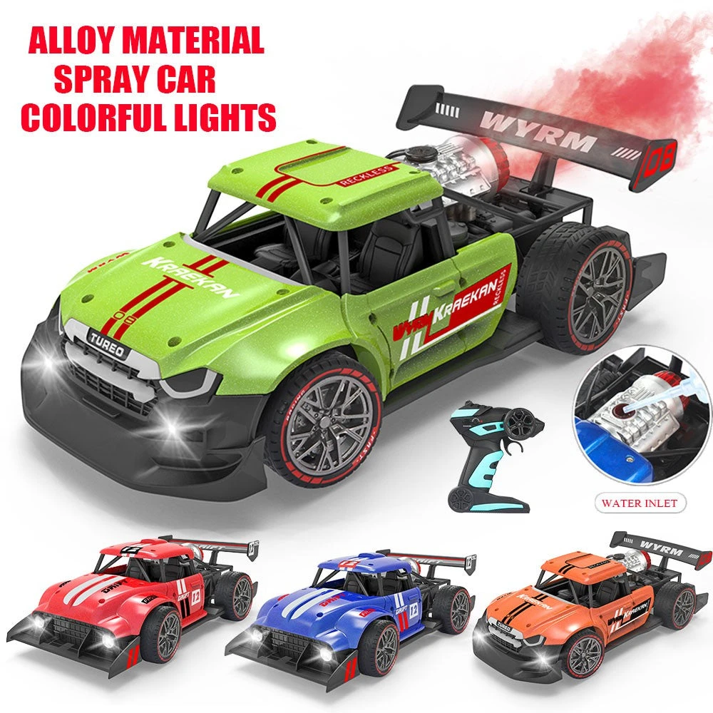 Alloy Spray RC Car Remote Control Mist Spray High Speed Stunt Car With LED Light 1 Alloy Spray RC Car Remote Control Mist Spray High Speed Stunt Car With LED Light