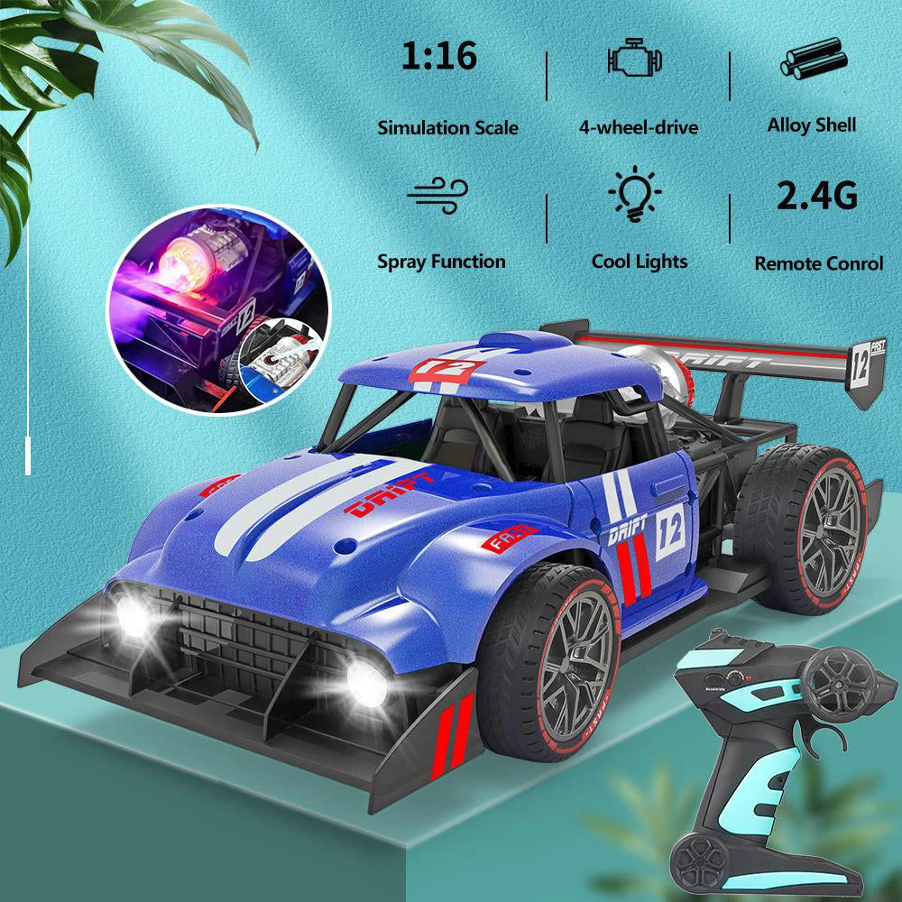 Alloy Spray RC Car Remote Control Mist Spray High Speed Stunt Car With LED Light 7 Alloy Spray RC Car Remote Control Mist Spray High Speed Stunt Car With LED Light - Image 7