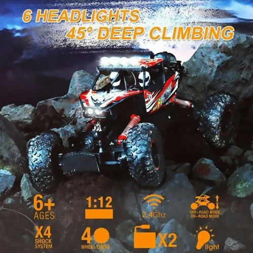 1:12 RC Car 4WD Remote Control Off-Road Monster Truck Climbing Racing Stunt Car For Kids 5 1:12 RC Car 4WD Remote Control Off-Road Monster Truck Climbing Racing Stunt Car For Kids - Image 5