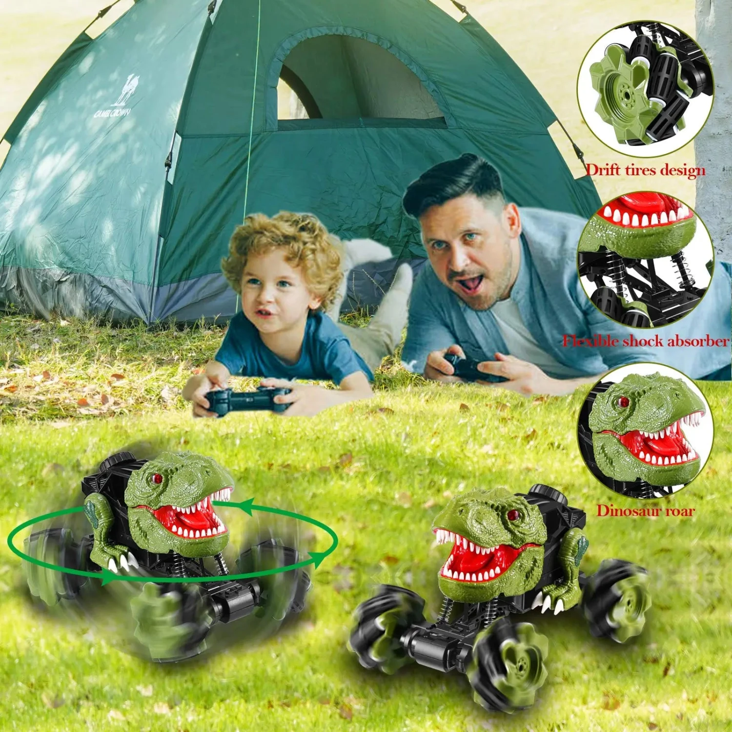 Remote Control Dinosaur Car Rechargeable T-Rex RC Car 360° Stunt Car With Music And Lights 6 Remote Control Dinosaur Car Rechargeable T-Rex RC Car 360° Stunt Car With Music And Lights - Image 6