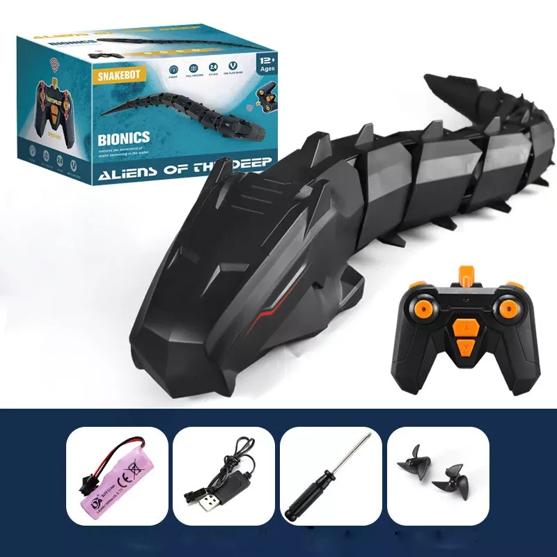 Kids RC Mechanical Snake 2.4G Wireless Water Simulation Snake Electric Toy 1 Kids RC Mechanical Snake 2.4G Wireless Water Simulation Snake Electric Toy