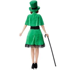 Leprechaun Costume Adult St Patricks Day Outift Irish Leprechaun Performing Dress Full Set 7 Leprechaun Costume Adult St Patricks Day Outift Irish Leprechaun Performing Dress Full Set -Children Toys Sale saint patrick day outfit FEMAL 2