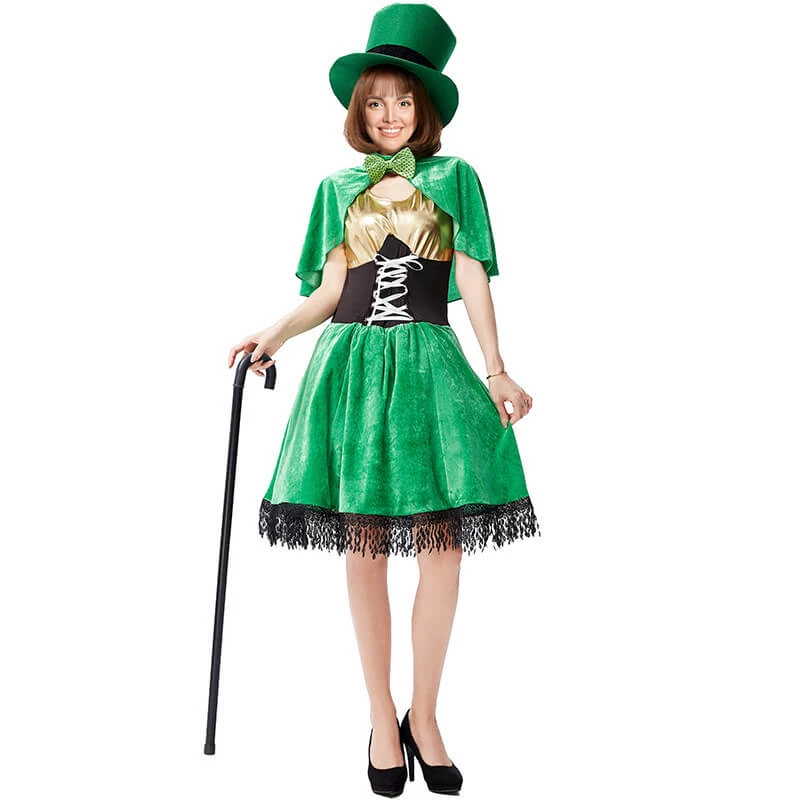 Leprechaun Costume Adult St Patricks Day Outift Irish Leprechaun Performing Dress Full Set 2 Leprechaun Costume Adult St Patricks Day Outift Irish Leprechaun Performing Dress Full Set - Image 2