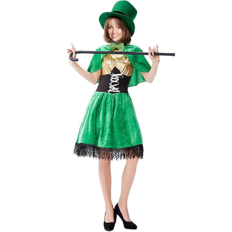 Leprechaun Costume Adult St Patricks Day Outift Irish Leprechaun Performing Dress Full Set 1 Leprechaun Costume Adult St Patricks Day Outift Irish Leprechaun Performing Dress Full Set