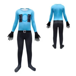Kids Blue Titan Speaker Man Costume Jumpsuit With Mask 2pcs Suit For Boys And Girls Cosplay -Children Toys Sale skibidi toilet speaker man costume 2