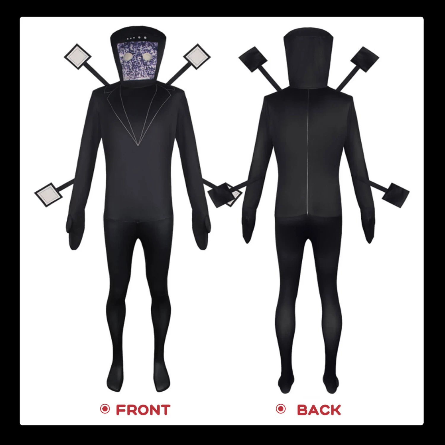 Skibidi Toilet Costume Titan TV Man Cosplay Outfit TV Man Jumpsuit Helmet 2pcs Set For Halloween Party 6 Skibidi Toilet Costume Titan TV Man Cosplay Outfit TV Man Jumpsuit Helmet 2pcs Set For Halloween Party - Image 6