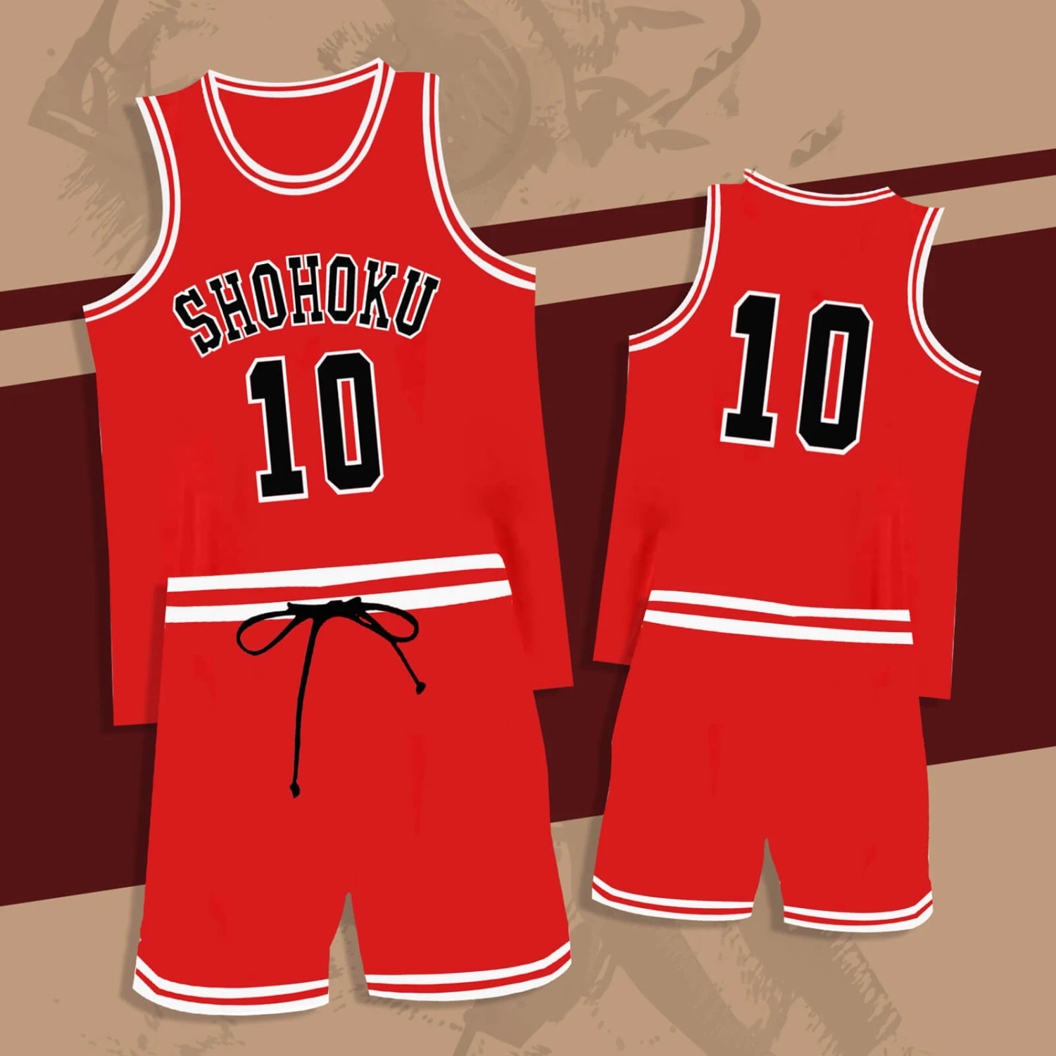 Shohoku Jersey Basketball Vest Shorts Suit Hanamichi Sakuragi Kaede Rukawa Sleeveless Sportswear For Kids Adults 2 Shohoku Jersey Basketball Vest Shorts Suit Hanamichi Sakuragi Kaede Rukawa Sleeveless Sportswear For Kids Adults - Image 2