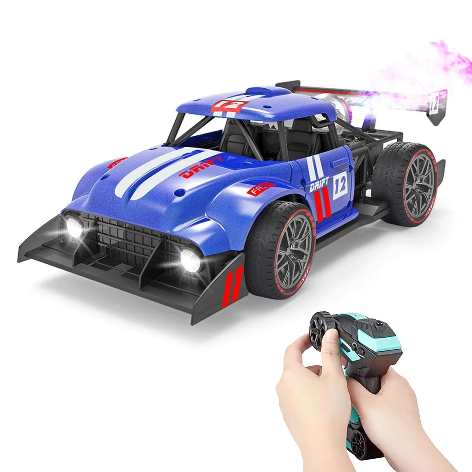 Alloy Spray RC Car Remote Control Mist Spray High Speed Stunt Car With LED Light 2 Alloy Spray RC Car Remote Control Mist Spray High Speed Stunt Car With LED Light - Image 2