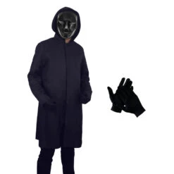The Black Front Man Costume Kids And Adult Boss Cosplay Outfit With Hood And Gloves 15 The Black Front Man Costume Kids And Adult Boss Cosplay Outfit With Hood And Gloves -Children Toys Sale squid game costume 19