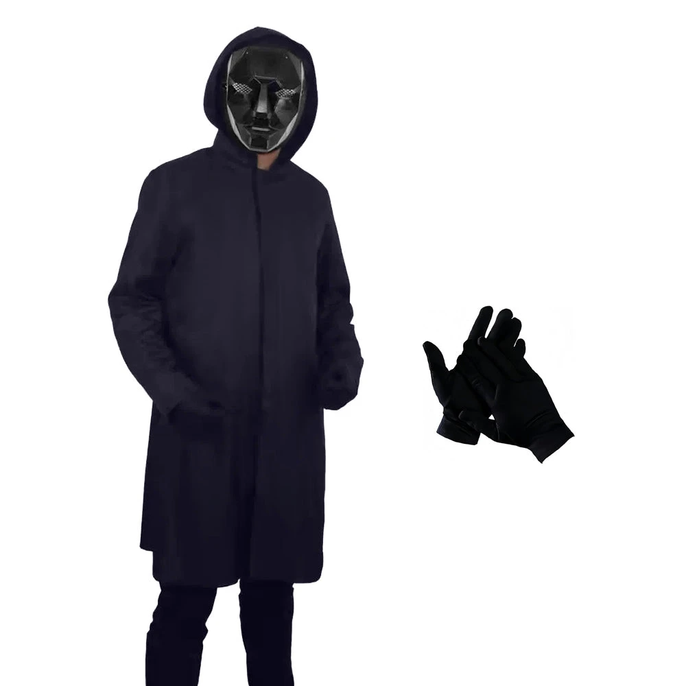 The Black Front Man Costume Kids And Adult Boss Cosplay Outfit With Hood And Gloves 4 The Black Front Man Costume Kids And Adult Boss Cosplay Outfit With Hood And Gloves - Image 4